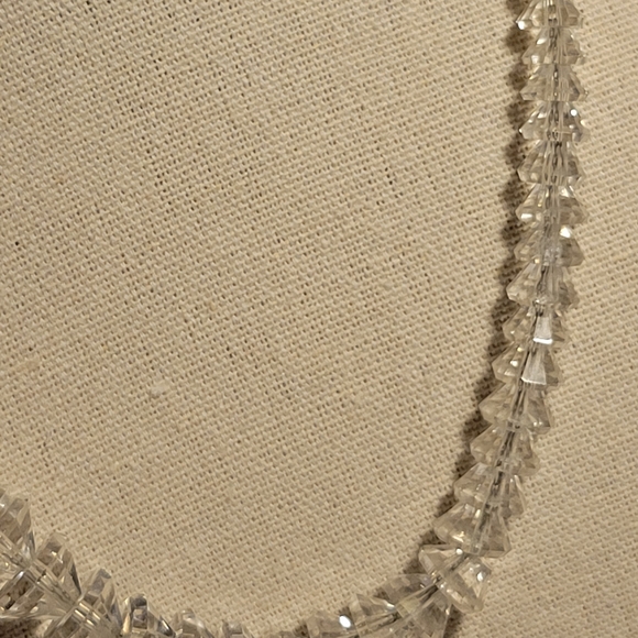 Vintage Sterling Silver Crystal Necklace  Graduated 18" - Picture 8 of 12